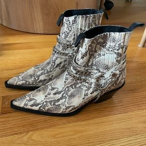 Anine Bing Python Snakeskin leather boots. Barely warn.